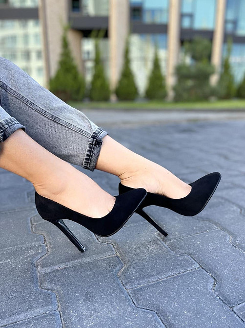Туфлі жіночі LENA MELIANI чорні еко-замша каблук 11.5см 38р. (3560) Коломыя - изображение 3