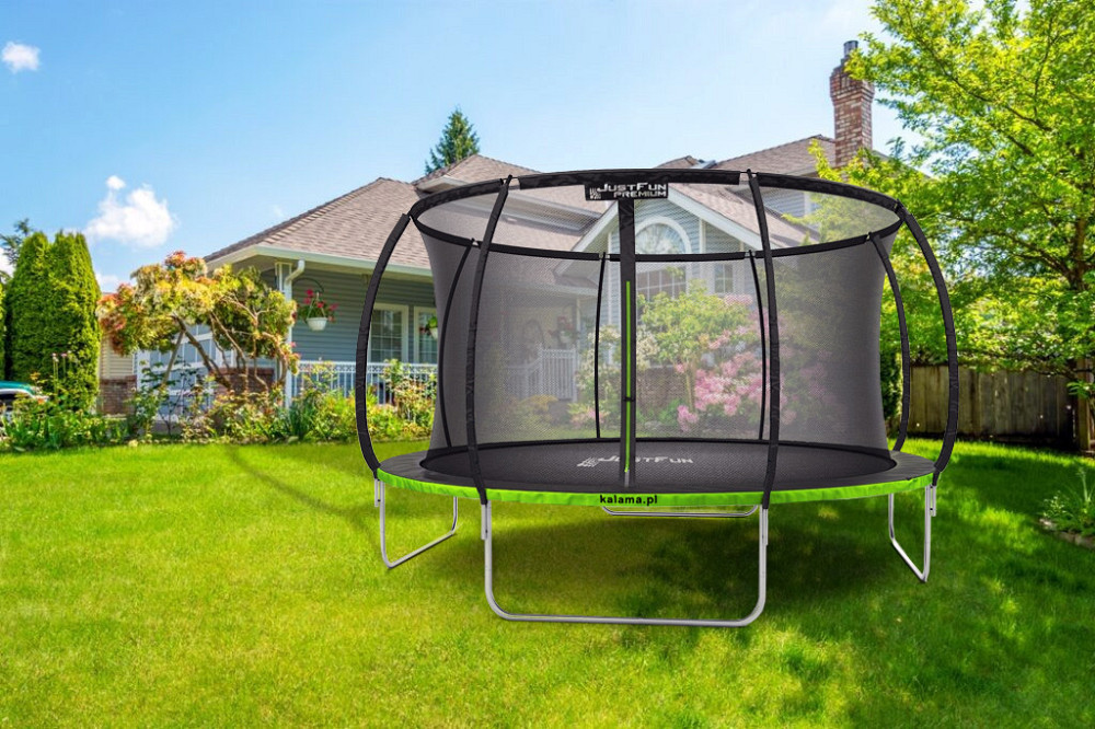 Батут Just Fun 244 см Premium Чорний внутрішня сіткa Київ - фото 7