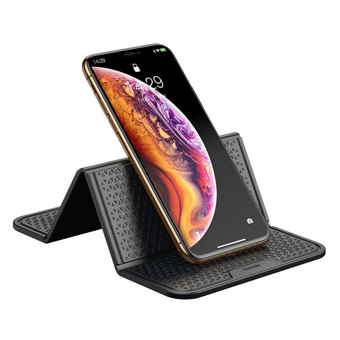 Антиковзний складаний килимок для телефона Baseus Folding Bracket Antiskid Pad SUWNT-01 (Чорний) Миколаїв - фото 1