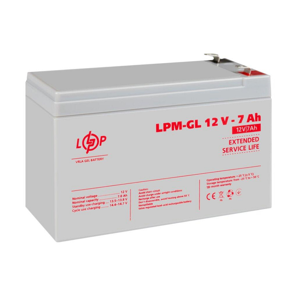 Аккумулятор гелевый LPM-GL 12V - 7 Ah Киев - изображение 4