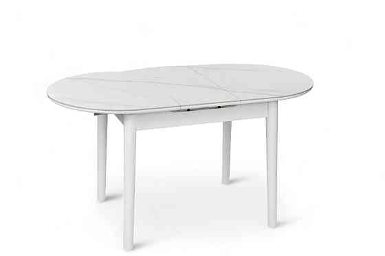 Стіл Тітан 110/140*75, білий/керам мрамор Киев