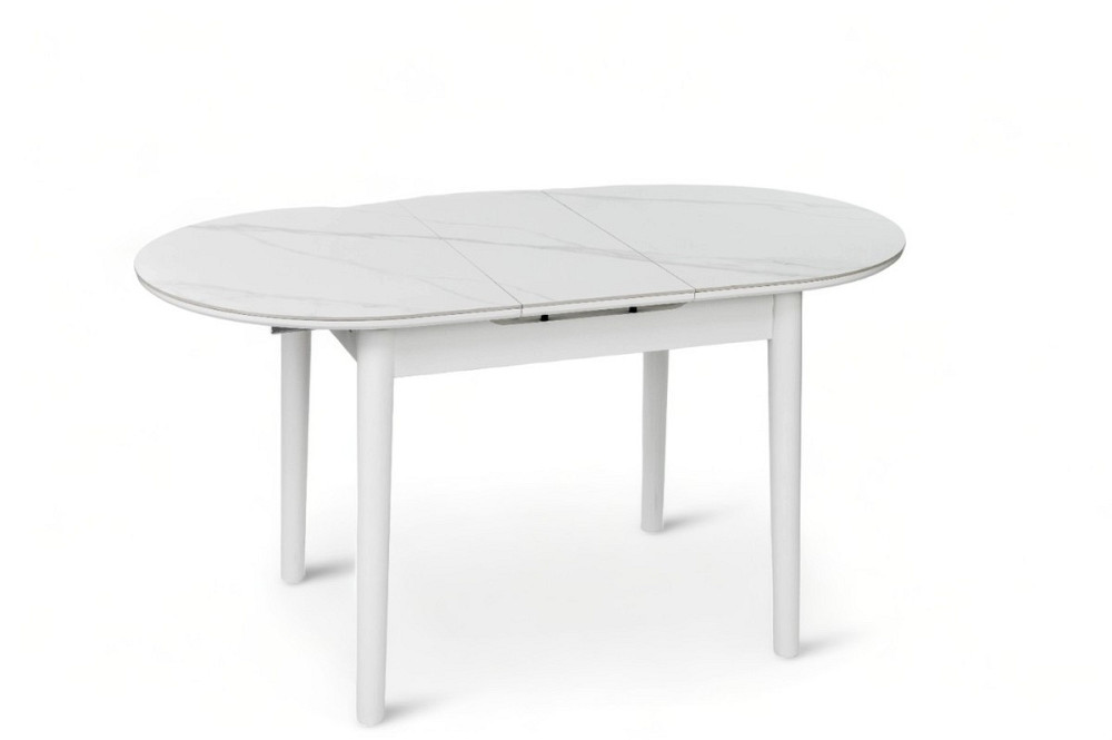 Стіл Тітан 110/140*75, білий/керам мрамор Киев - изображение 1