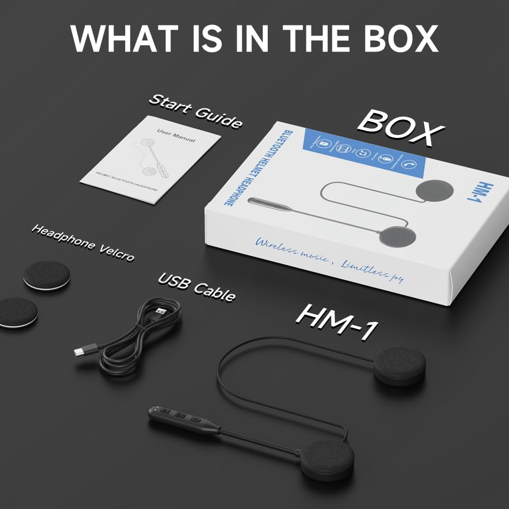 Bluetooth-гарнитура для мотоциклетного шлема, Bluetooth 5.2, водонепроницаемая IPX7, стереозвук, шумоподавление, 50 часов работы Киев - изображение 10