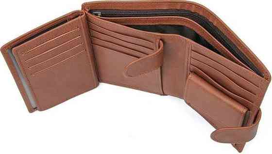 Портмоне мужское Vintage 14534 из натуральной кожи Коричневое Киев