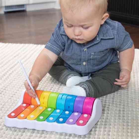 Дитячий ксилофон Fat Brain Toys Rock N' Roller Piano з дзвіночками (F281ML) Харків