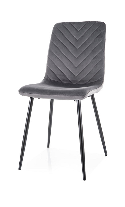 Стілець DAREN VELVET чорний каркас/сірий BL.14 Киев - изображение 3