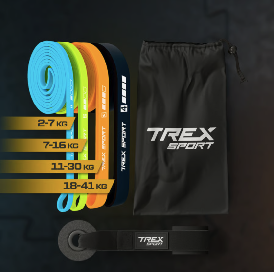 Набір резинок для фітнесу Trex Sport TX-004PB Power Band 4в1 2-41кг Київ