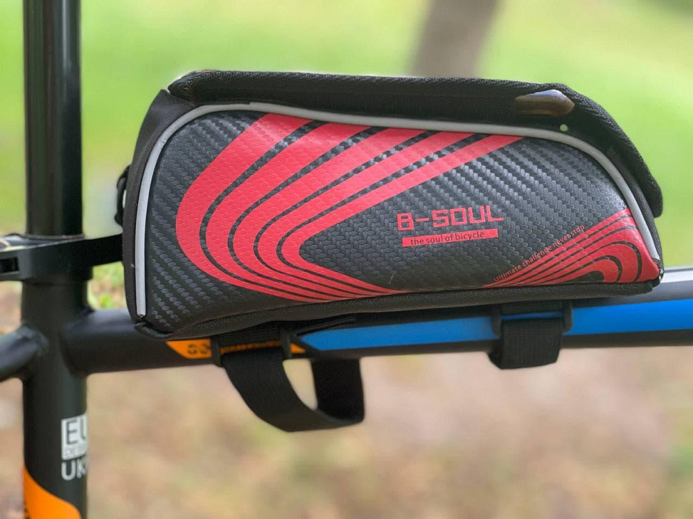 Сумка на раму B-Soul для смарфонов, Черно-красный Бровары - изображение 4