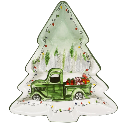 Блюдо керамическое в форме елки Зимняя сказка, 30*27.5*3.5см Житомир - изображение 1
