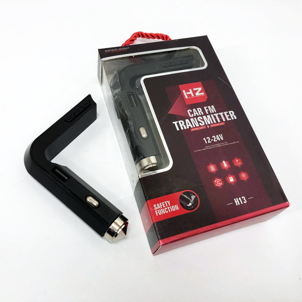 Трансмітер з зарядкою для телефону від прикурювача HZ H13 LCD AUX/USB, Якісний модулятор для автомобіля MU-27 Львів - фото 19