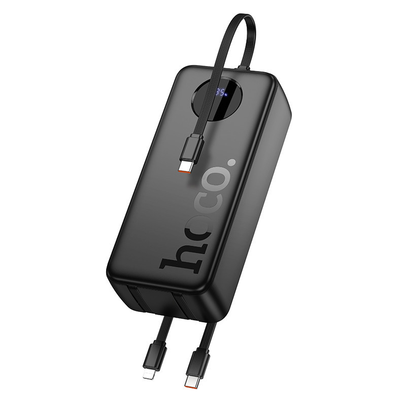 Зовнішній акумулятор HOCO J132B Sabio 22.5W+PD20W fully compatible power bank with 3 cables(30000mAh) Black Київ - фото 3