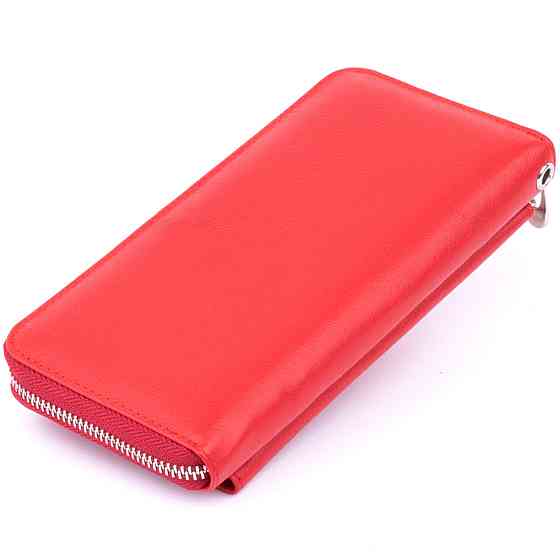 Гаманець з кишенькою на лицьовій стороні жіночий Червоний (ST Leather) Київ