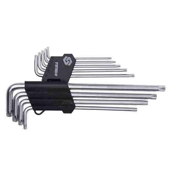 Ключи TORX 9шт T10-T50мм CrV (длинные с отверстием) SIGMA (4022231) Киев