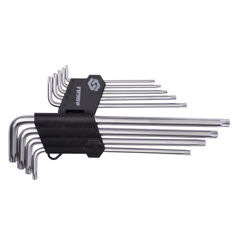 Ключи TORX 9шт T10-T50мм CrV (длинные с отверстием) SIGMA (4022231) Киев - изображение 6