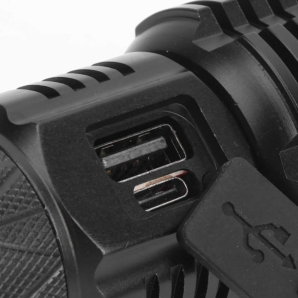 Тактичний ліхтар XHP90 20000 Лм: Потужний, Телескопічний Zoom, USB-C, Power Bank, Водонепроникний IPX6 Київ - фото 13