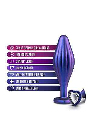 Волнистая анальная пробка Blush Anal Adventures Matrix со стимулирующим дизайном, фиолетовая Sex Aura Киев