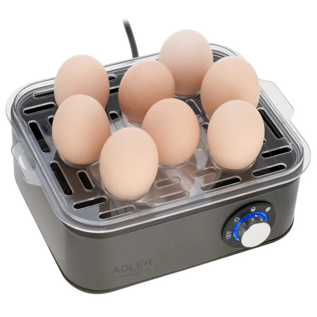 Яйцеварка на 8 яєць 800 Вт Adler AD 4486 Gun Metal EH-39 Івано-Франківськ - фото 7