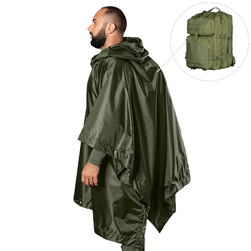 Дождевик-пончо Pilgrim 2.0 Rip-Stop Оливковый Киев - изображение 2