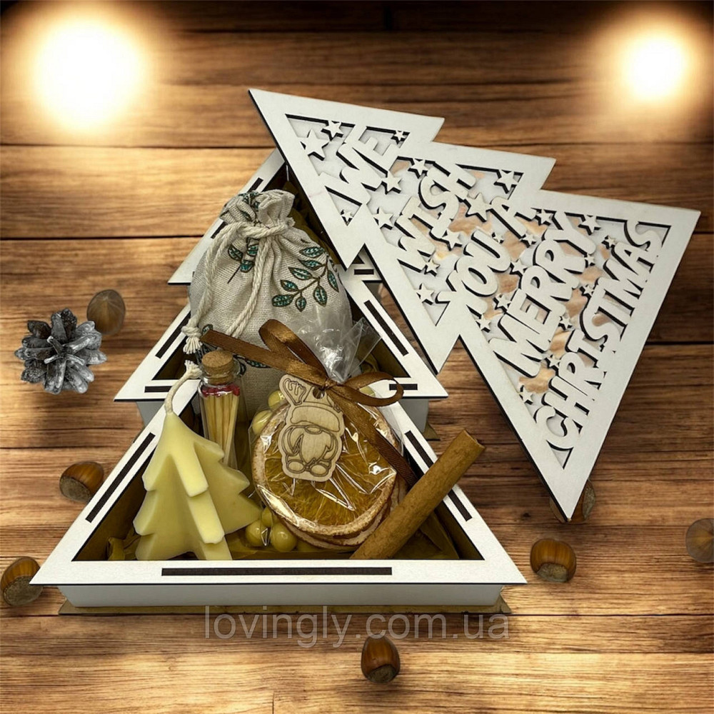 Подарочный набор в фигурной коробке: восковая свеча, глинтвейн, сладости Ирпень - изображение 4