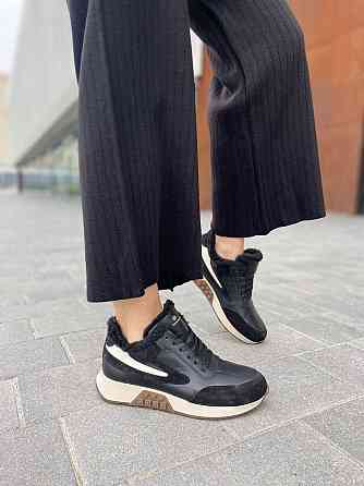 Ditas Кросівки жіночі DITAS MK-48 чорні+кофе (зима, шкіра+замша натуральна) (5292) 38р.39р.40р. Коломыя