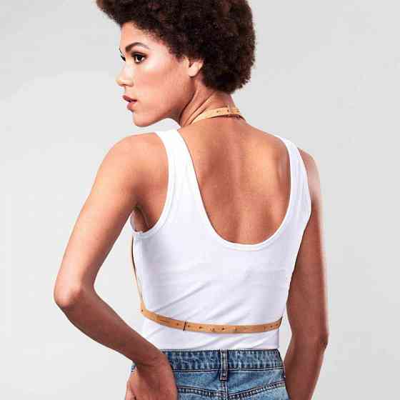 Портупея Bijoux Indiscrets MAZE - Halter Bra Harness Braun Sex Aura Київ