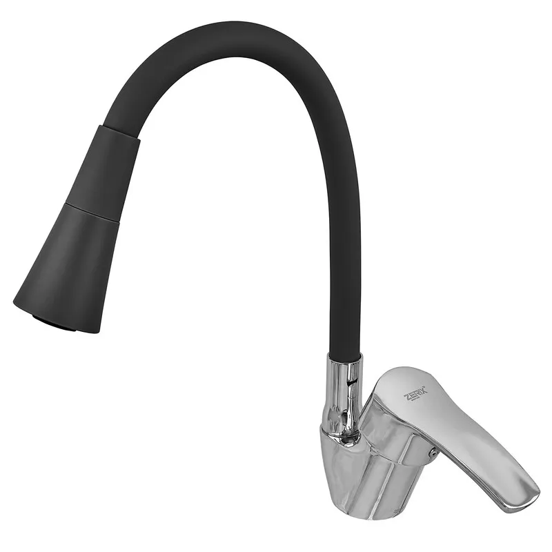 Змішувач для кухні з силіконовим виливом Zerix YUT 279 Reflector Black  (ZX598 ( 11578 ) Харьков - изображение 3