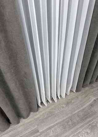 Шторна тканина мікровелюр Petek YL колір світло-сірий 1705ш Київ