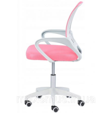 Офисное кресло с подлокотниками BN 619 компьютерное кресло с сетчатой спинкой бело-розовое Мостиска