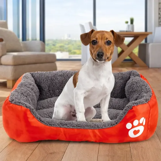 Лежанка - пуфик для кошек и собак оранжевый S(40*25) Коломыя