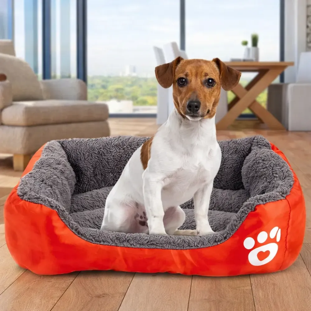 Лежанка - пуфик для кошек и собак оранжевый S(40*25) Коломыя - изображение 1