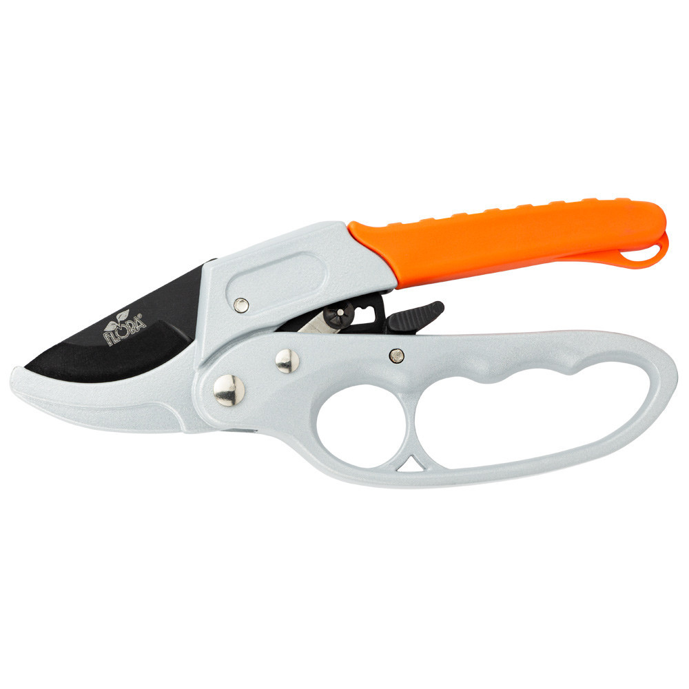 Секатор із храповим механізмом 200 мм FLORA (5021354) Київ - фото 1