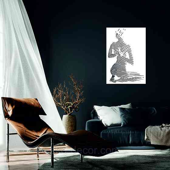 Декоративне настінне Панно «Жіноче тіло», Декор на стіну 110*76 см, Білий Київ