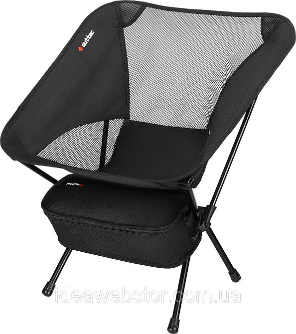 Кресло туристическое ультралегкое раскладное Outtec Moon Chair Light с чехлом черный Киев - изображение 1