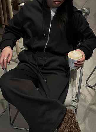 Женский стильный повседневный оверсайз костюм двойка трехнитка петля Одесса