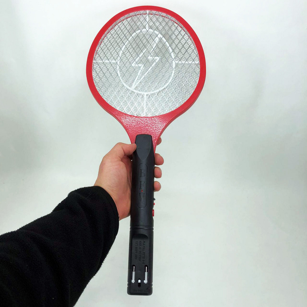 Мухобойка электрическая от насекомых, Аккумуляторный уничтожитель комаров, мошек, мух. Цвет: красный XI-11 Львов - изображение 9