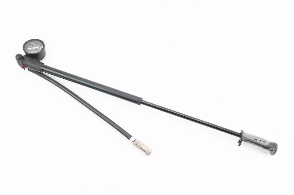 Насос алюмінієвий високого тиску 300 psi/20 bar з манометром, для повітряних амортизаторів і виделок, чорний 2728 Киев - изображение 1