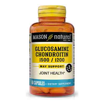 Витаминно-минеральный комплекс Mason Natural Глюкозамин Хондроитин, Glucosamine Chondroitin, 60 капсул (MAV13031) Винница