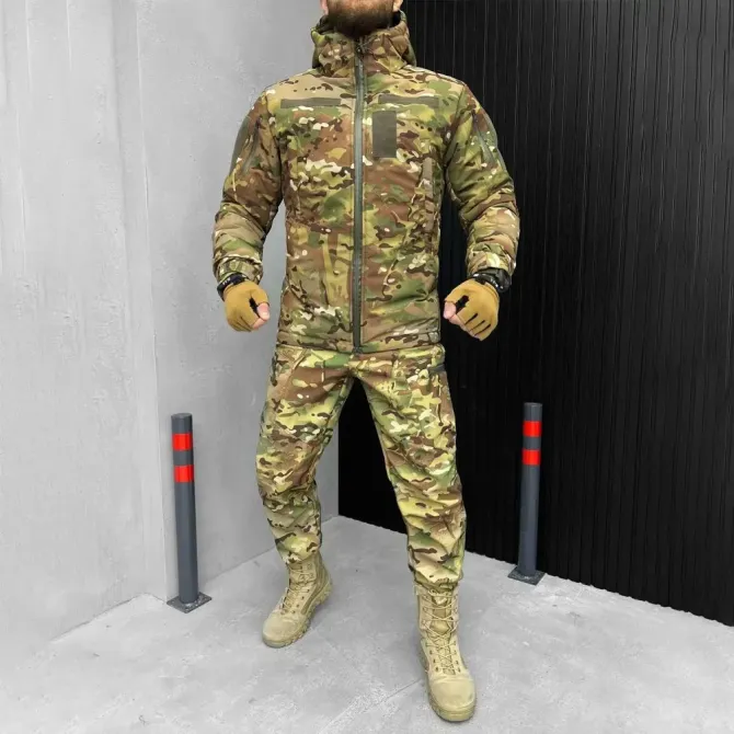 Мужской зимний костюм ambush с атласной подкладкой / Куртка cordura 300 + Брюки softshell мультикам размер 54 Киев - изображение 10