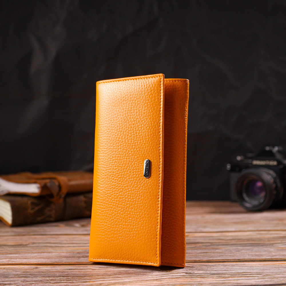 Яскравий жіночий гаманець з натуральної шкіри CANPELLINI 21832 Жовтий Київ - фото 3