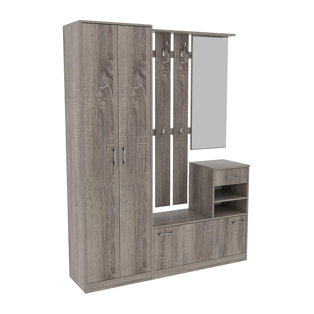 Прихожая Соло-3, Дуб Сонома Трюфель, 1600/400/2100 Львов - изображение 1