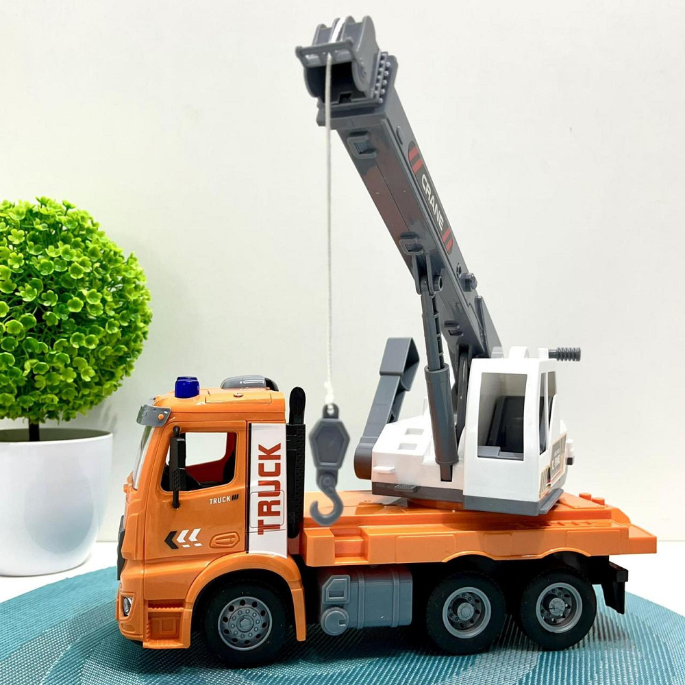 Спецтехніка Автокран світло звук інерція рухомі елементи 1:16 Помаранчева (ZH 812-4) Чернігів - фото 6