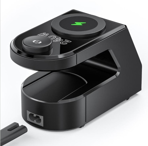 Мережева зарядна док-станція H688 240W LCD з бездротовою зарядкою (4хType-C + 2хUSB) Чорний Вінниця - фото 2