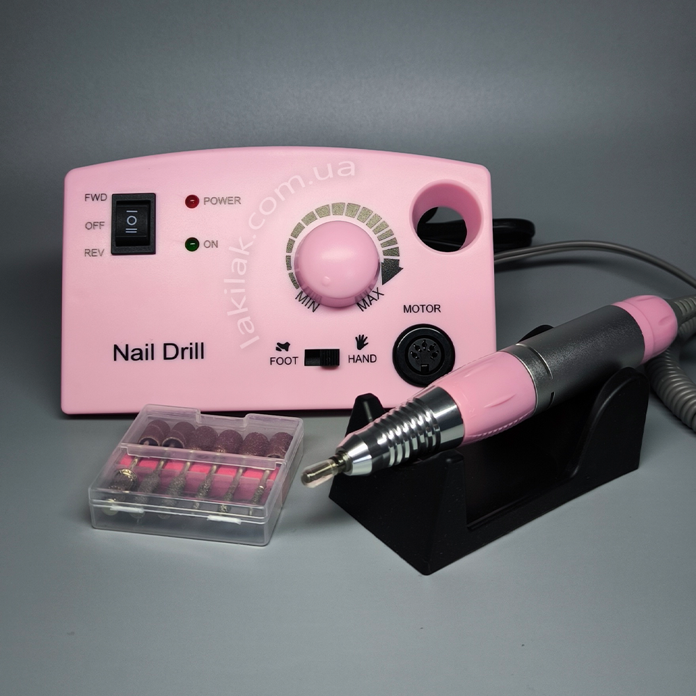 Фрезер для манікюру Nail Drill ZS-602 65W 45тис. об/хв (рожевий) Херсон - фото 1