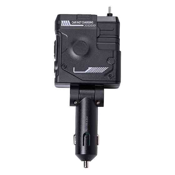 Автомобильное зарядное устройство MECHA с выдвижными кабелями и портами USB/Type-C Черный HP-A1B Киев