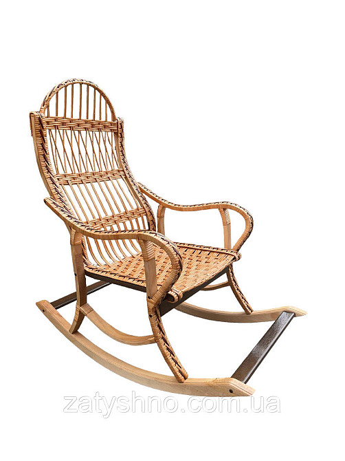 Кресло качалка из лозы с подушкой Киев - изображение 4