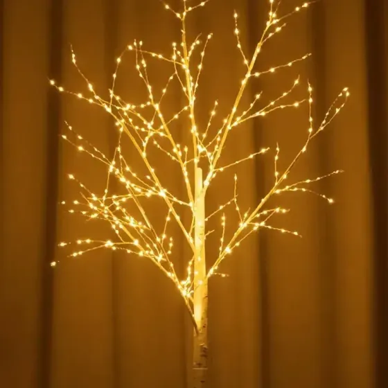 Светодиодное декоративное дерево 1.5м, 320 LED, теплый белый свет / LED дерево ночник Коломия