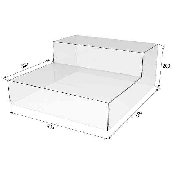Товарна горка EKOSTAR на 2 сходинки з акрилу 445x500x200 2 мм Київ