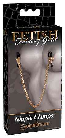 Зажимы для сосков - FFS Gold Chain Nipple Clamps Sex Aura Киев