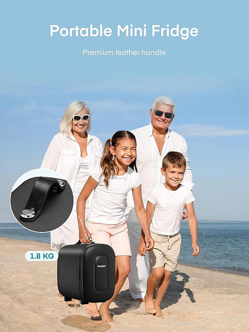 УЦІНКА! Міні-холодильник Fohere 5 літрів/6 банок Холодильник 12 В Холодильник для косметики Дніпро - фото 4