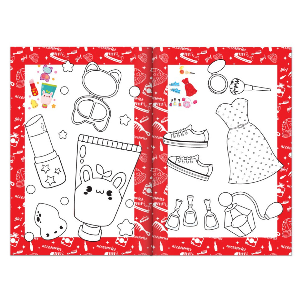 Книжка розмальовка "Дівчачі штучки" РМ-48-46 с цветными подсказками Вінниця - фото 2